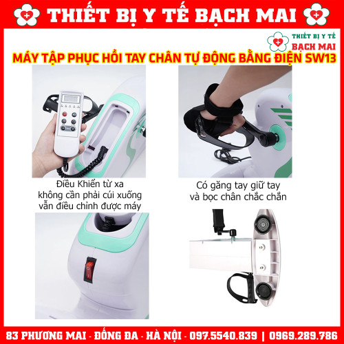 Máy Tập Chân Tay Tự Động Cho Người Tai Biến, Liệt, Yếu - Xe Đạp Điện Phục Hồi Chức Năng
