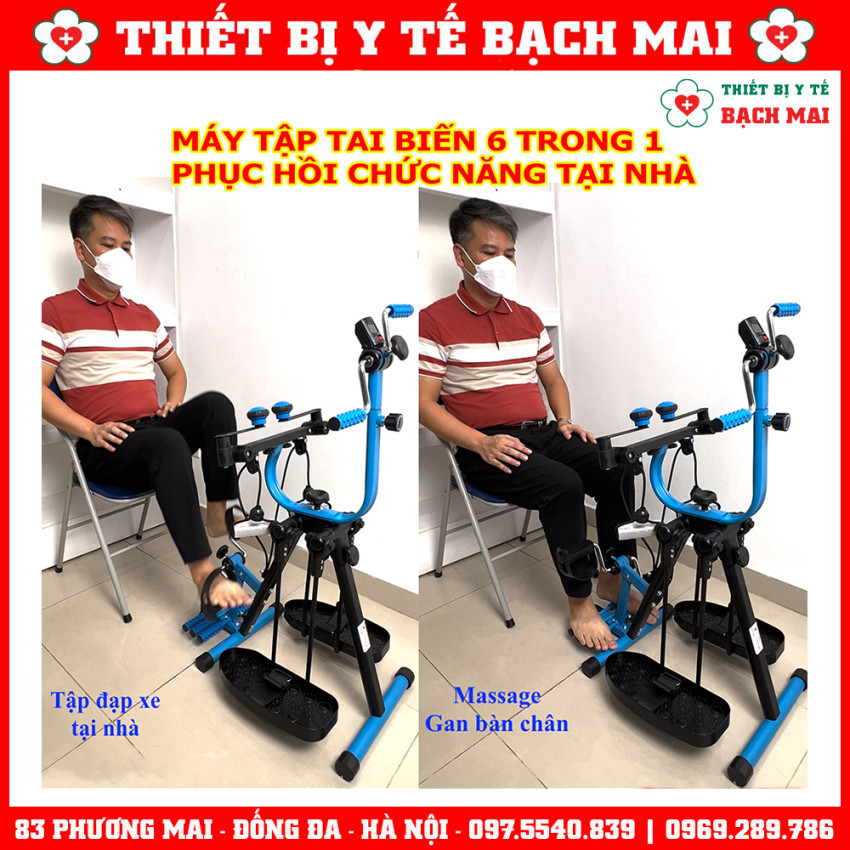 Máy Tập Tai Biến Phục Hồi Chức Năng 6 Trong 1 GBM-081 - Dụng Cụ Tập Phục Hồi Tay Chân Đa Năng