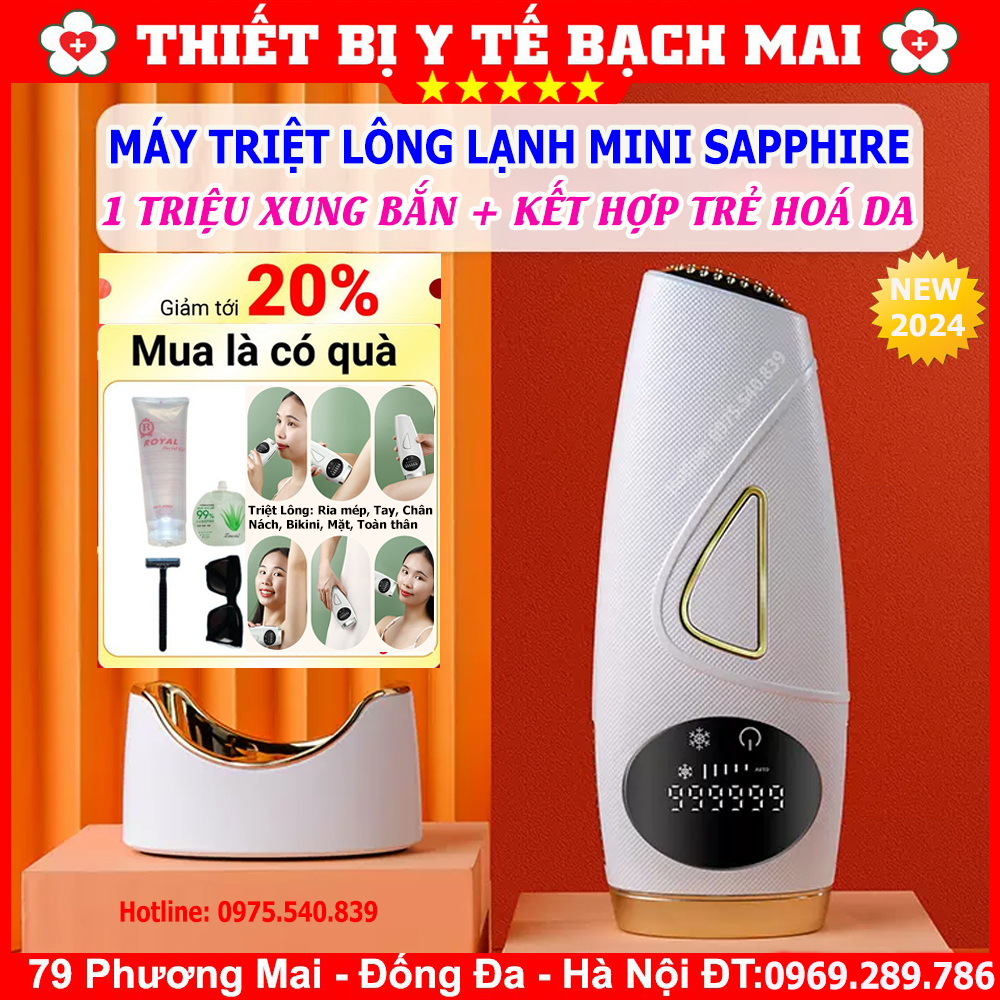 Máy Triệt Lông Lạnh SAPPHIRE Công Nghệ Mới Nhất, Tích Hợp 3 Chức Năng Triệt Lạnh, Trẻ Hoá Da, Hỗ Trợ Trị Thâm Máy Triệt Lông Lạnh SAPPHIRE Công Nghệ Mới Nhất, Tích Hợp 3 Chức Năng Triệt Lạnh, Trẻ Hoá Da, Hỗ Trợ Trị Thâm