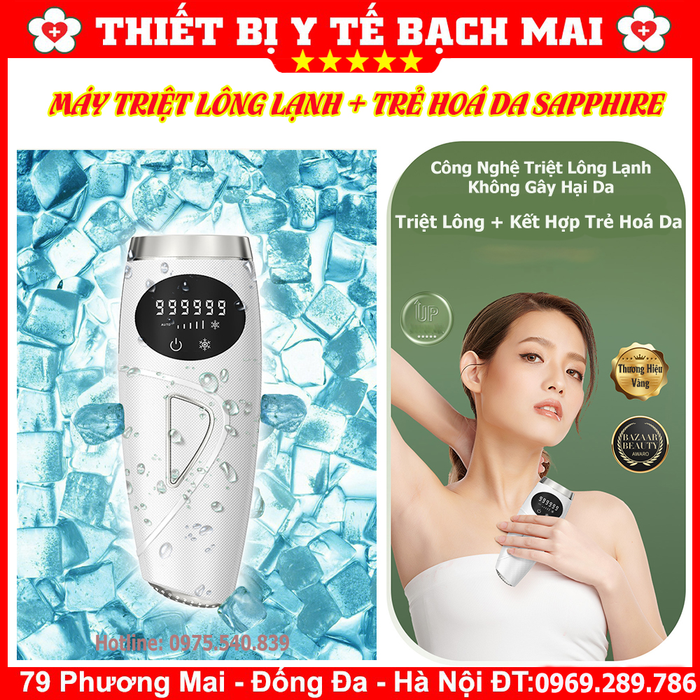 Máy Triệt Lông Lạnh SAPPHIRE Công Nghệ Mới Nhất, Tích Hợp 3 Chức Năng Triệt Lạnh, Trẻ Hoá Da, Hỗ Trợ Trị Thâm Máy Triệt Lông Lạnh SAPPHIRE Công Nghệ Mới Nhất, Tích Hợp 3 Chức Năng Triệt Lạnh, Trẻ Hoá Da, Hỗ Trợ Trị Thâm