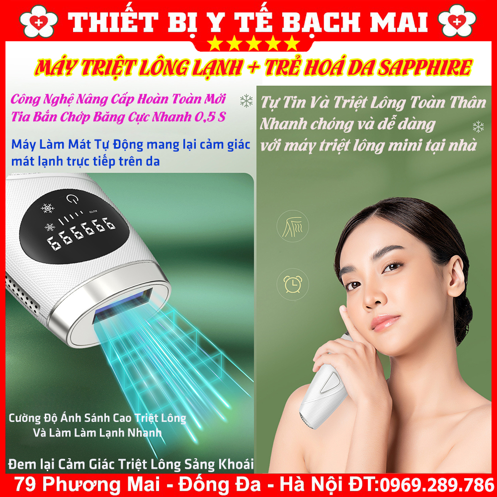 Máy Triệt Lông Lạnh SAPPHIRE Công Nghệ Mới Nhất, Tích Hợp 3 Chức Năng Triệt Lạnh, Trẻ Hoá Da, Hỗ Trợ Trị Thâm Máy Triệt Lông Lạnh SAPPHIRE Công Nghệ Mới Nhất, Tích Hợp 3 Chức Năng Triệt Lạnh, Trẻ Hoá Da, Hỗ Trợ Trị Thâm