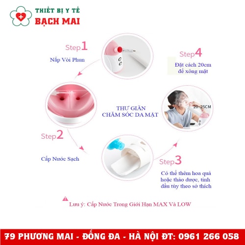 Máy Xông Mặt Nóng Lạnh Nano-Ion Âm KingDom KD-520A Máy Xông Mặt Nóng Lạnh Nano-Ion Âm KingDom KD-520A