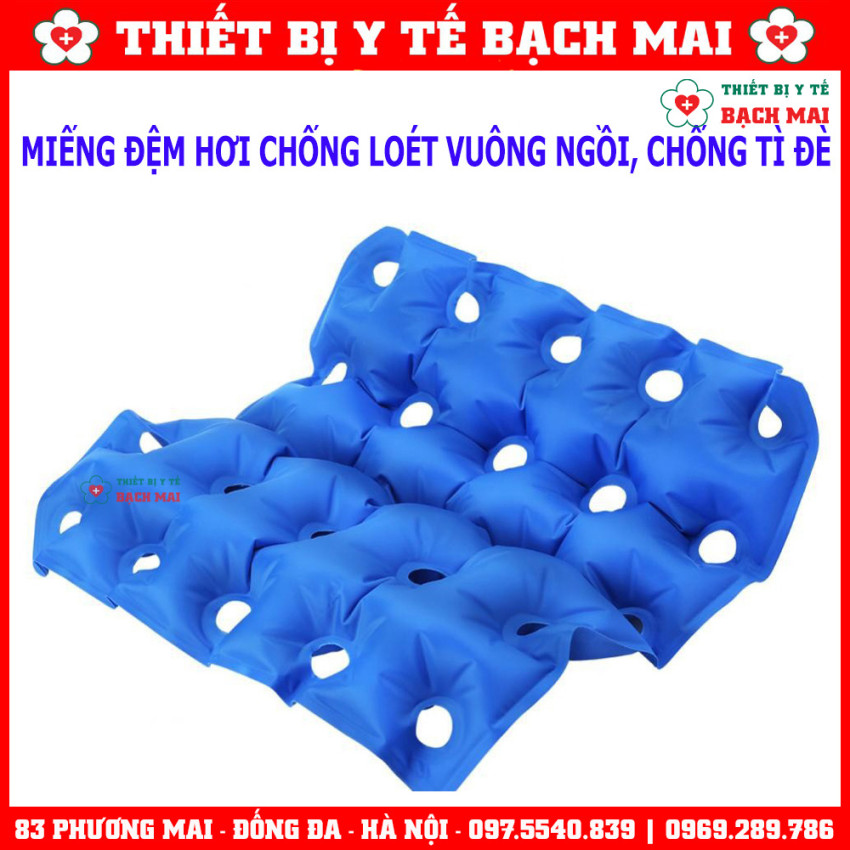 Miếng Lót Đệm Hơi Chống Loét Ngồi Lâu, Phao Hơi Vuông Chống Loét, Chống Tì Đè
