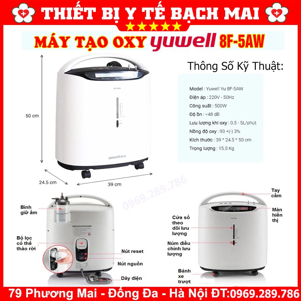 Máy Tạo Oxy YUWELL 8F-5AW 5 Lít/Phút Máy Tạo Oxy YUWELL 8F-5AW 5 Lít/Phút