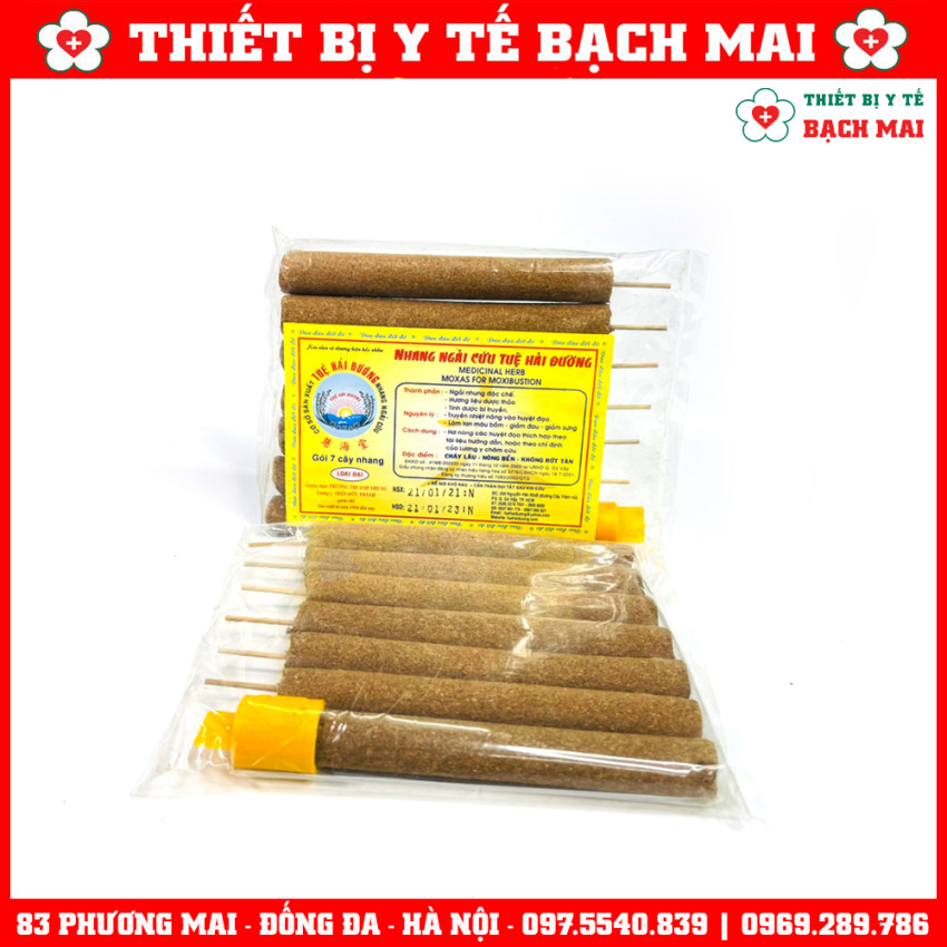 Nhang Ngải Cứu Tuệ Hải Đường, Hơ Các Huyệt Đạo, Giảm Đau, Sưng (7 Cây)