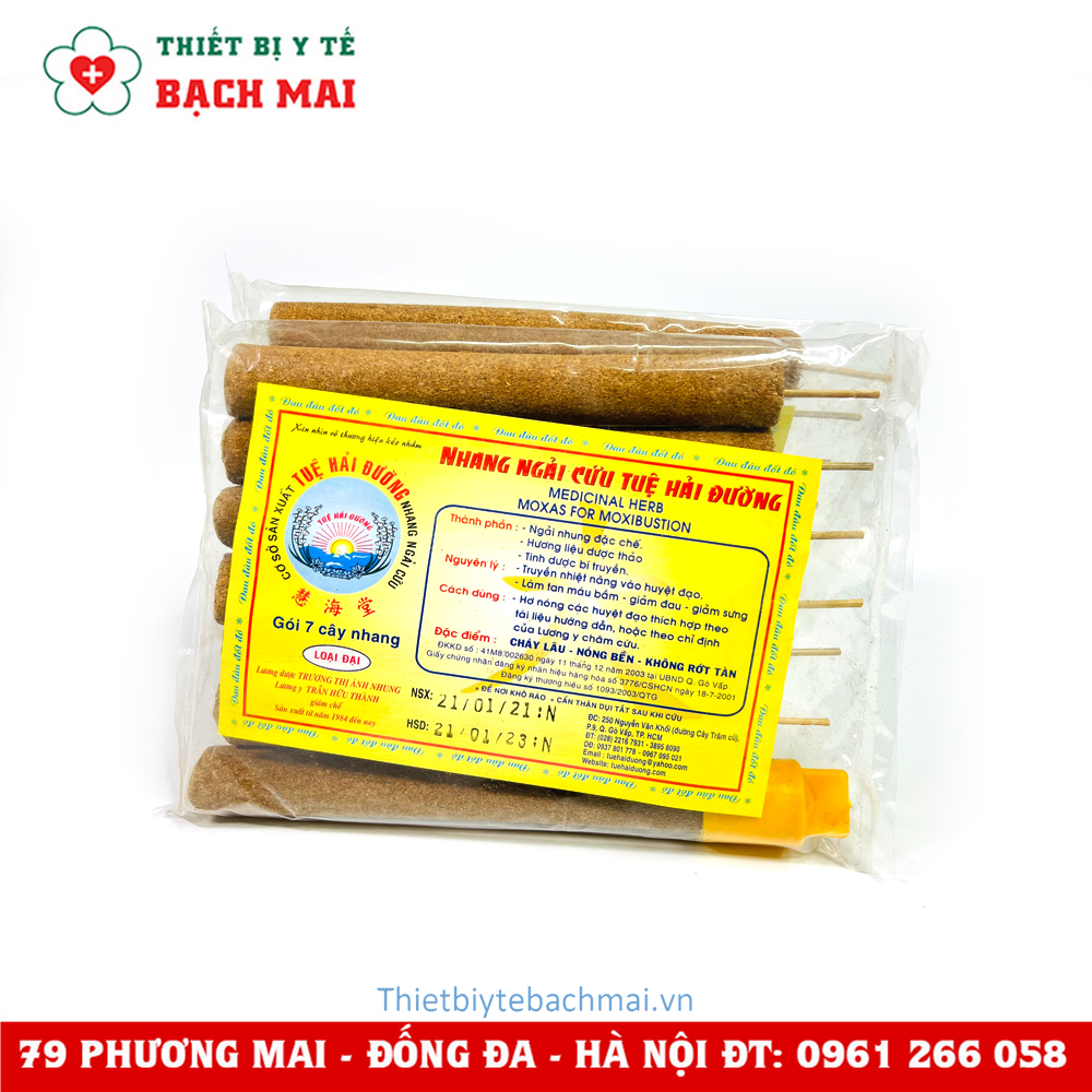 Nhang Ngải Cứu Tuệ Hải Đường, Hơ Các Huyệt Đạo, Giảm Đau, Sưng (7 Cây) Nhang Ngải Cứu Tuệ Hải Đường, Hơ Các Huyệt Đạo, Giảm Đau, Sưng (7 Cây)