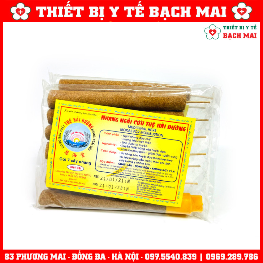 Nhang Ngải Cứu Tuệ Hải Đường, Hơ Các Huyệt Đạo, Giảm Đau, Sưng (7 Cây)