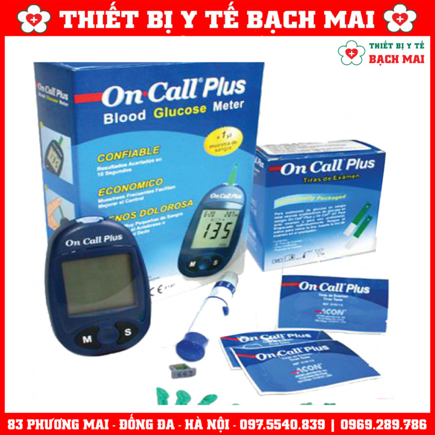 Que Thử Đường Huyết On Call Plus Hộp 25 Que Chính Hãng