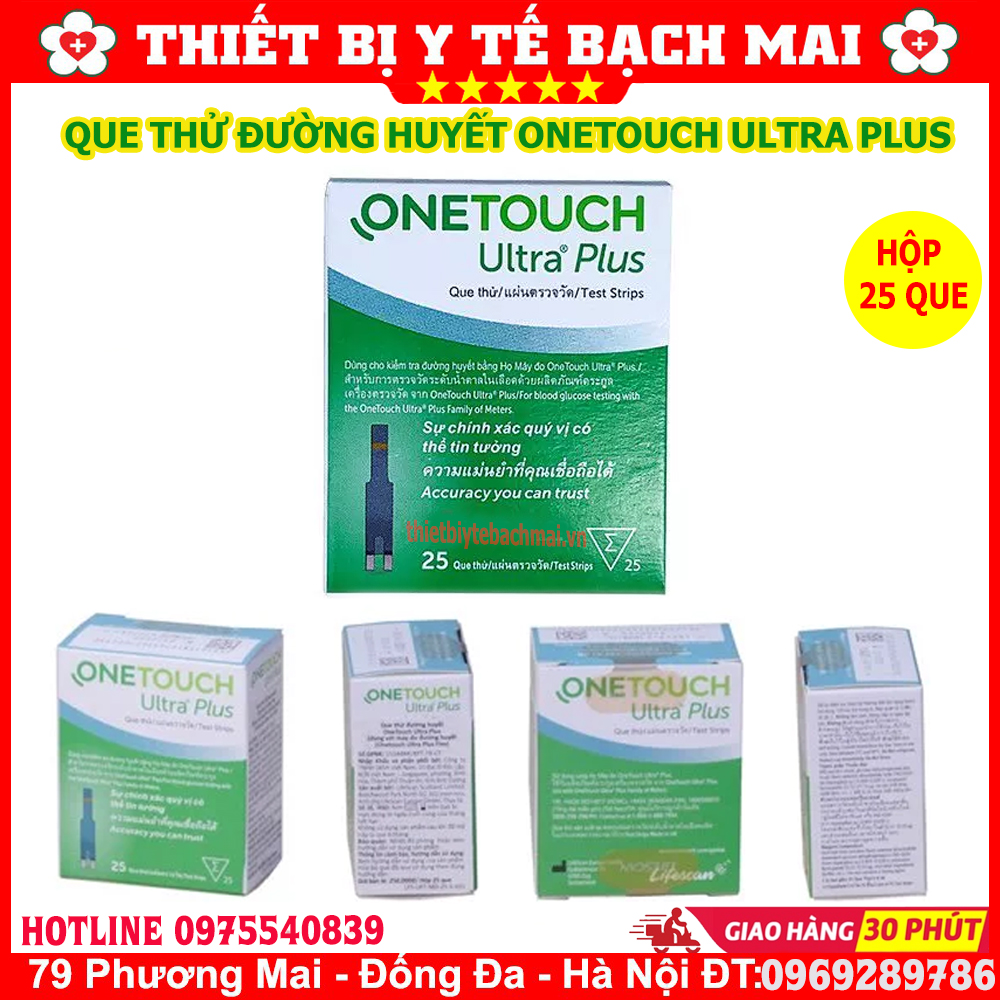 Que Thử Đường Huyết OneTouch Ultra Plus Flex Hộp 25 Que Chính Hãng Que Thử Đường Huyết OneTouch Ultra Plus Flex Hộp 25 Que Chính Hãng