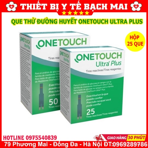 Que Thử Đường Huyết OneTouch Ultra Plus Flex Hộp 25 Que Chính Hãng Que Thử Đường Huyết OneTouch Ultra Plus Flex Hộp 25 Que Chính Hãng