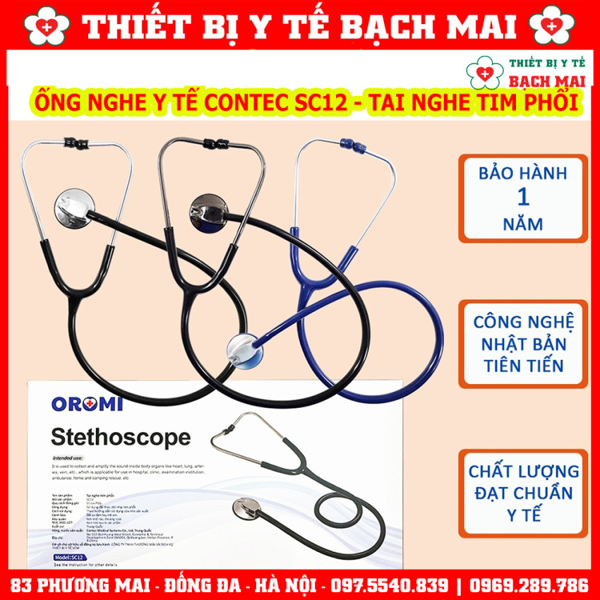 Ống Nghe Y Tế CONTEC SC12 - Tai Nghe Tim Phổi OROMI Ống Nghe Y Tế CONTEC SC12 - Tai Nghe Tim Phổi OROMI