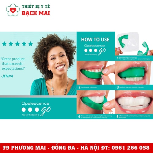 Tẩy Trắng Răng Sẵn Khay Ngậm Opalescense Go 15% Tẩy Trắng Răng Sẵn Khay Ngậm Opalescense Go 15%