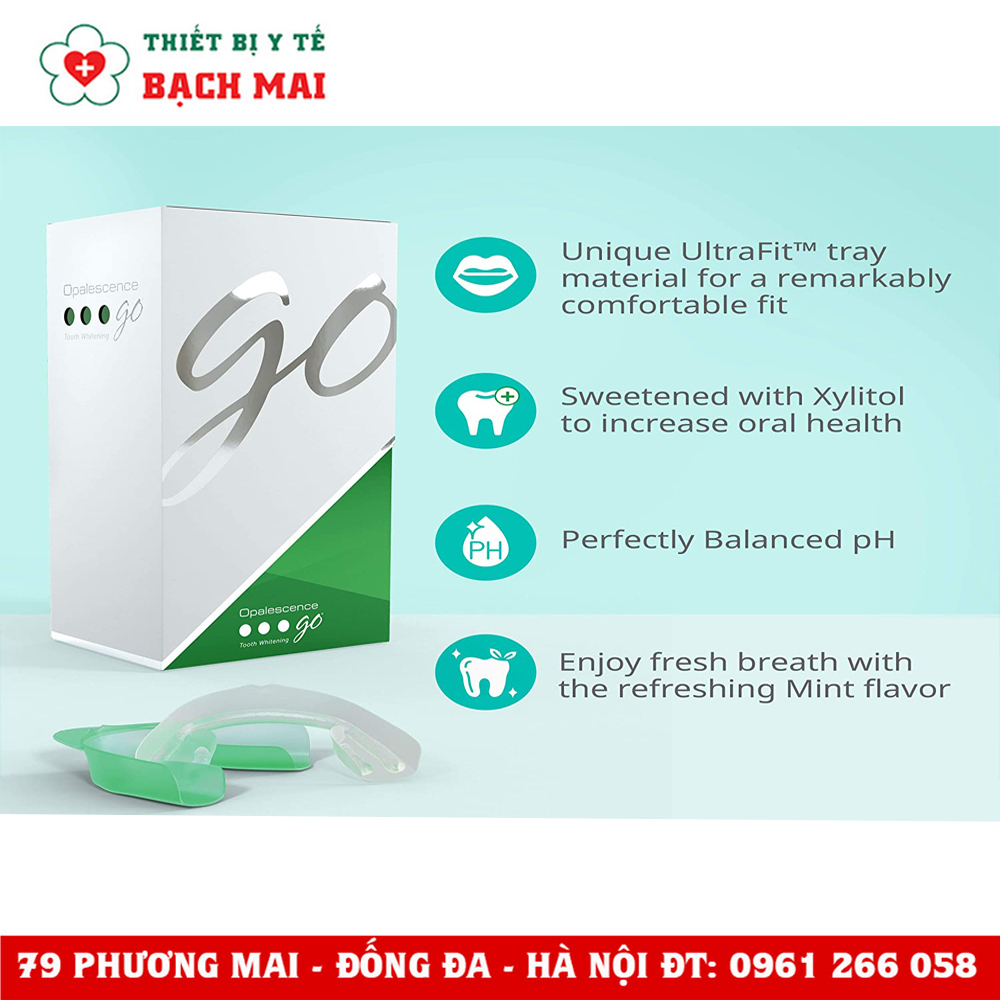 Tẩy Trắng Răng Sẵn Khay Ngậm Opalescense Go 15% Tẩy Trắng Răng Sẵn Khay Ngậm Opalescense Go 15%