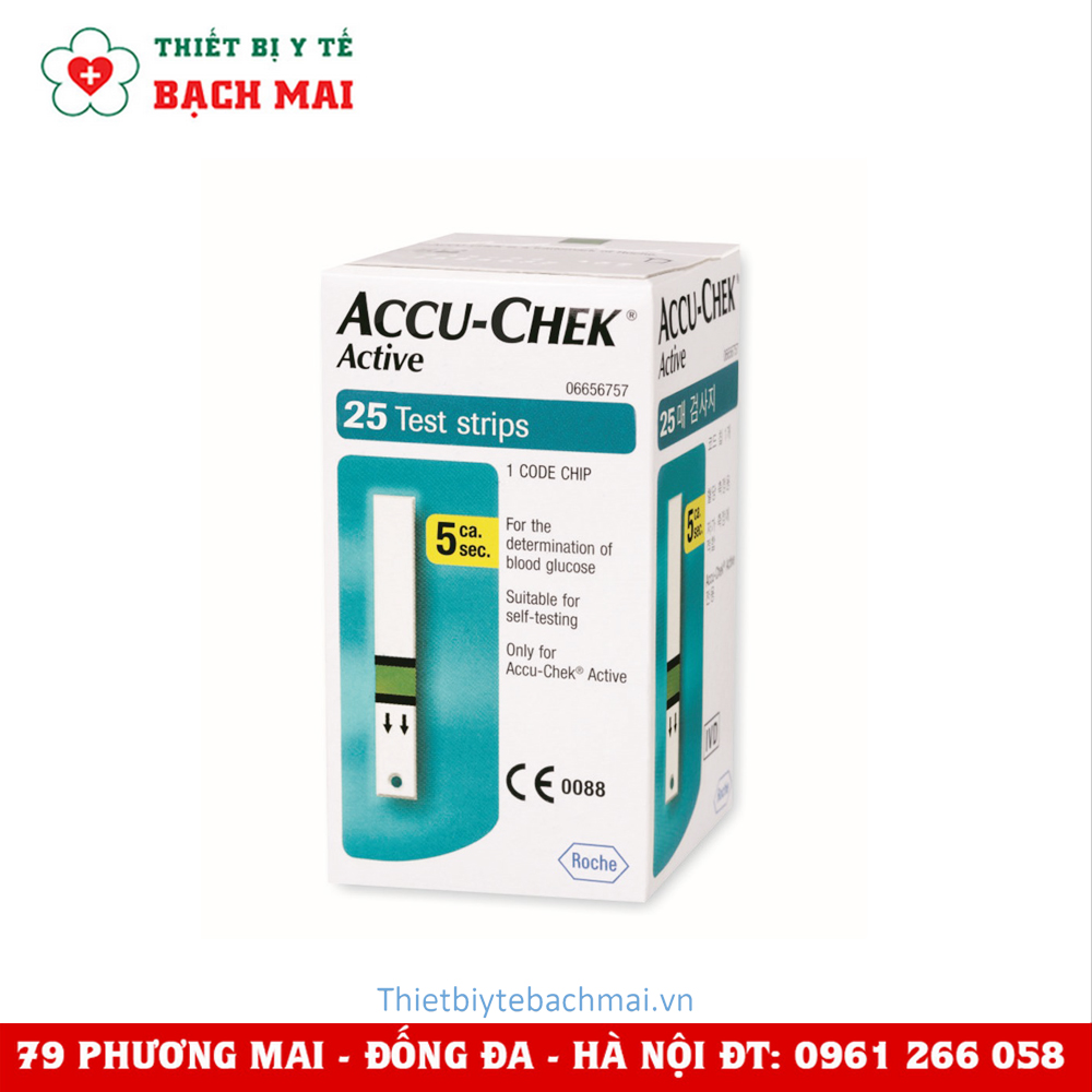 Que Thử Đường Huyết ACCU CHECK ACTIVE 25 Que