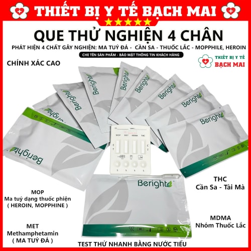 Que Thử Ma Tuý 4 Chân - Test Nhanh 4 Chất Gây Nghiện Bằng Nước Tiểu Que Thử Ma Tuý 4 Chân - Test Nhanh 4 Chất Gây Nghiện Bằng Nước Tiểu
