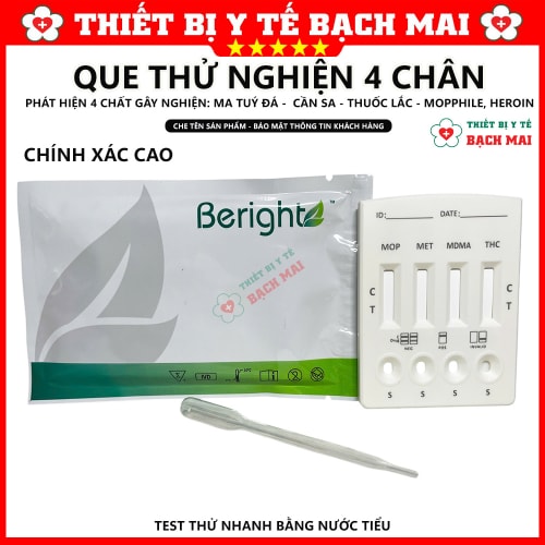 Que Thử Ma Tuý 4 Chân - Test Nhanh 4 Chất Gây Nghiện Bằng Nước Tiểu Que Thử Ma Tuý 4 Chân - Test Nhanh 4 Chất Gây Nghiện Bằng Nước Tiểu