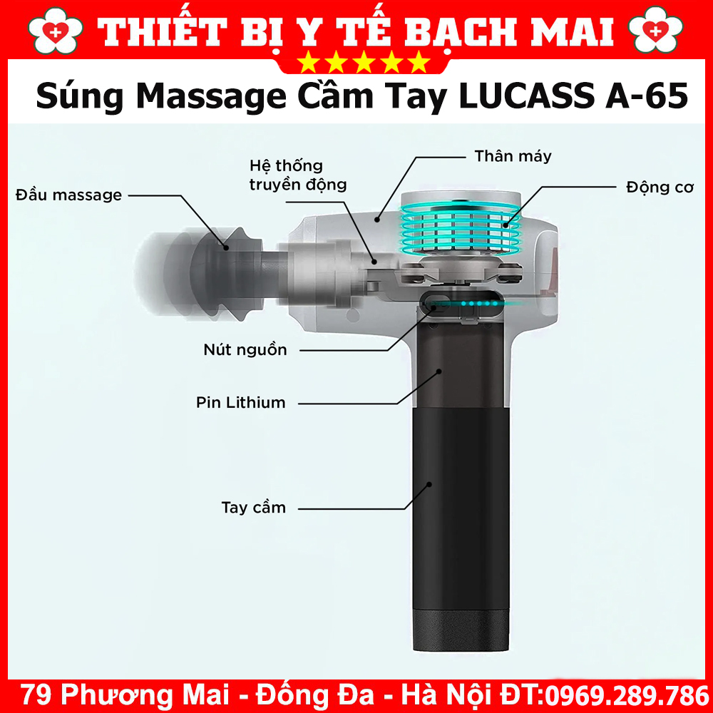 Súng Massage Cầm Tay LUCASS A65 Súng Massage Cầm Tay LUCASS A65