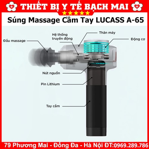 Súng Massage Cầm Tay LUCASS A65 Súng Massage Cầm Tay LUCASS A65