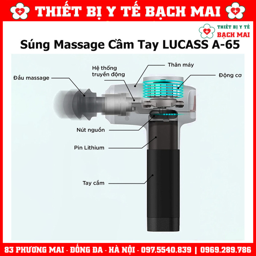 Súng Massage Cầm Tay LUCASS A65