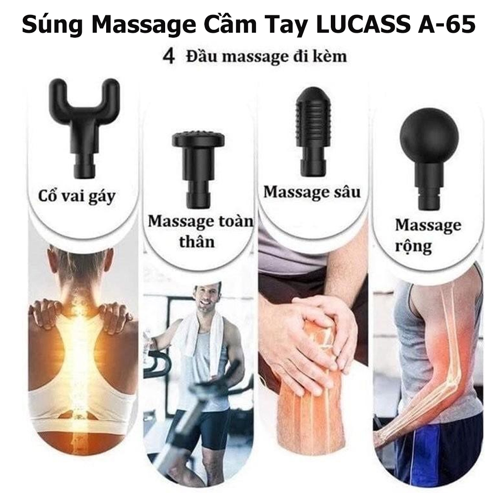 Súng Massage Cầm Tay LUCASS A65 Súng Massage Cầm Tay LUCASS A65