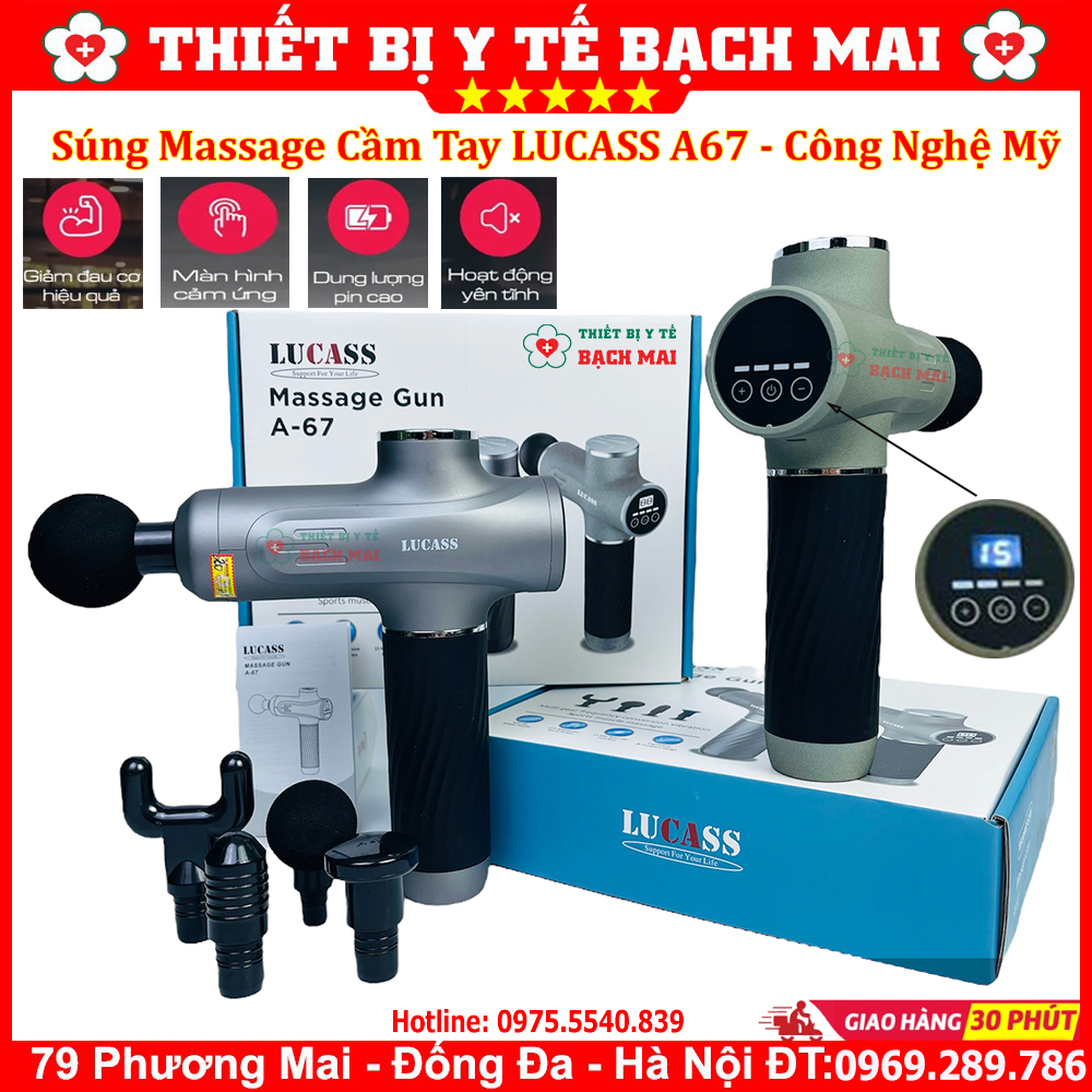 Súng Massage Cầm Tay LUCASS A67 Máy Massage Giảm Đau Mỏi Cơ Bắp Mát Xa Lưng Vai Cổ Gáy Matxa Toàn Thân Súng Massage Cầm Tay LUCASS A67 Máy Massage Giảm Đau Mỏi Cơ Bắp Mát Xa Lưng Vai Cổ Gáy Matxa Toàn Thân