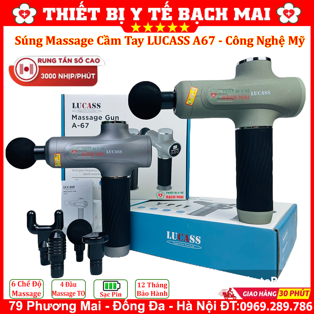 Súng Massage Cầm Tay LUCASS A67 Máy Massage Giảm Đau Mỏi Cơ Bắp Mát Xa Lưng Vai Cổ Gáy Matxa Toàn Thân Súng Massage Cầm Tay LUCASS A67 Máy Massage Giảm Đau Mỏi Cơ Bắp Mát Xa Lưng Vai Cổ Gáy Matxa Toàn Thân