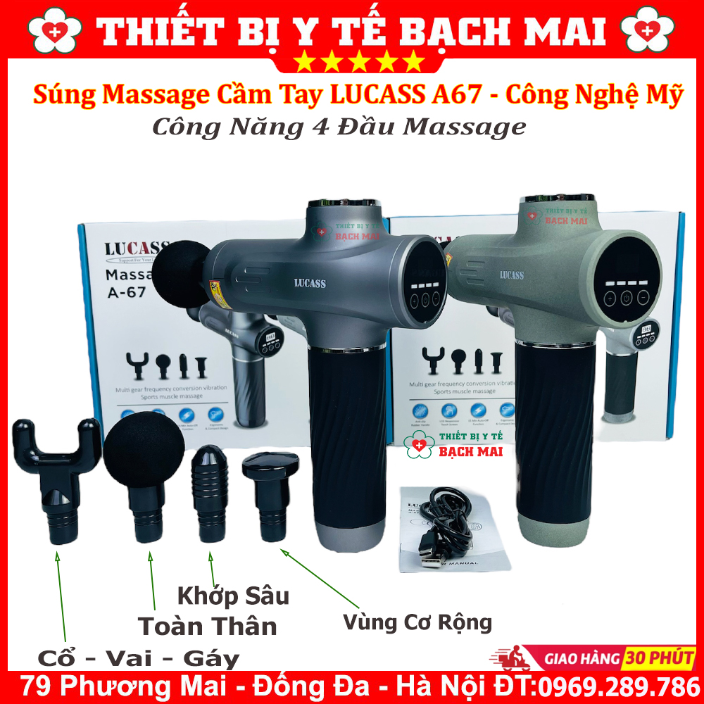 Súng Massage Cầm Tay LUCASS A67 Máy Massage Giảm Đau Mỏi Cơ Bắp Mát Xa Lưng Vai Cổ Gáy Matxa Toàn Thân Súng Massage Cầm Tay LUCASS A67 Máy Massage Giảm Đau Mỏi Cơ Bắp Mát Xa Lưng Vai Cổ Gáy Matxa Toàn Thân