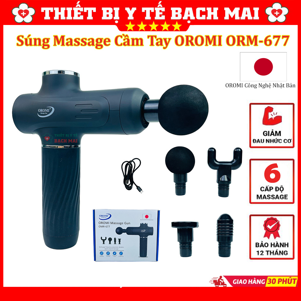 Súng Massage Cầm Tay OROMI OMR-677 - Máy Massage Gun Súng Massage Cầm Tay OROMI OMR-677 - Máy Massage Gun