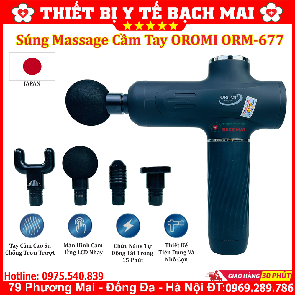 Súng Massage Cầm Tay OROMI OMR-677 - Máy Massage Gun Súng Massage Cầm Tay OROMI OMR-677 - Máy Massage Gun