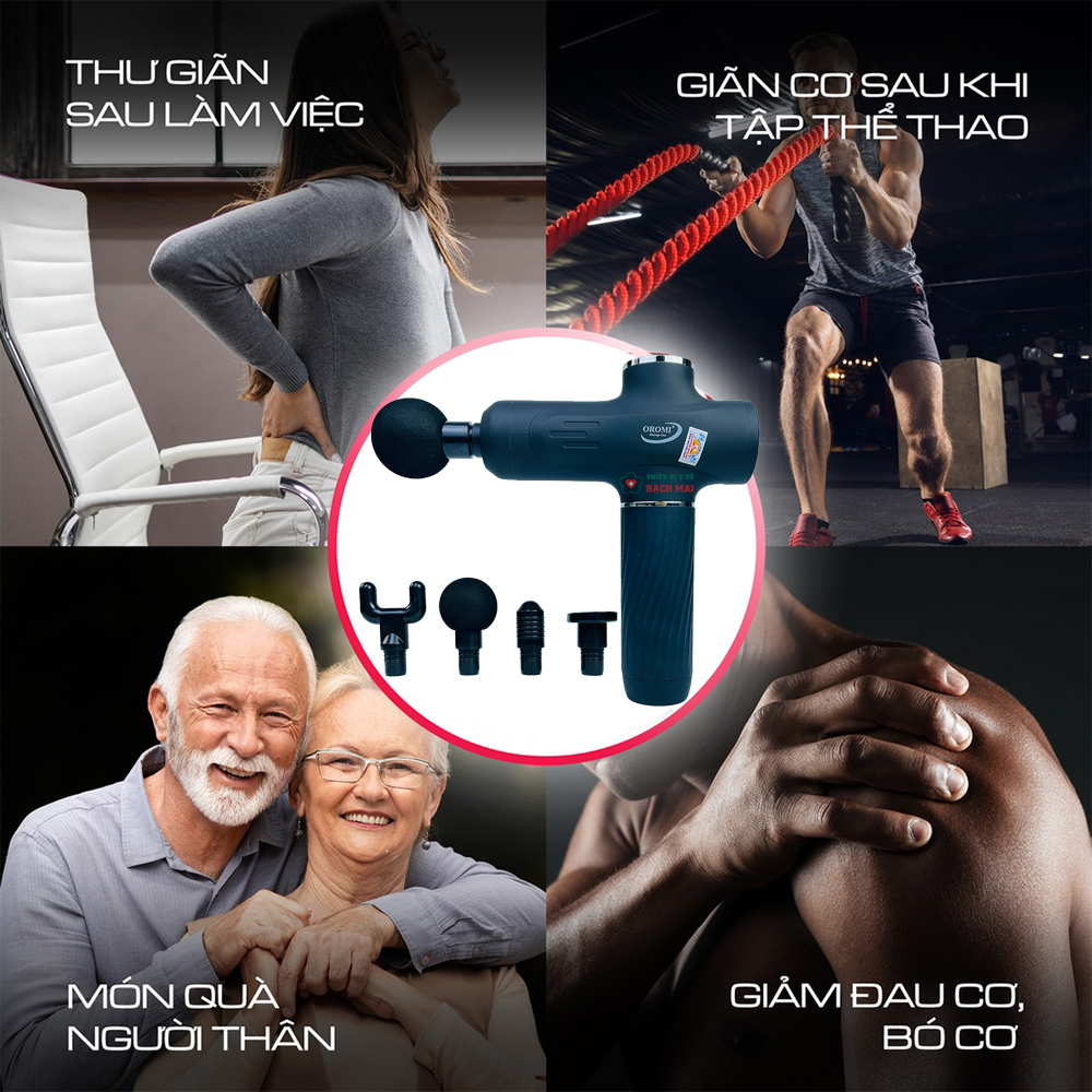Súng Massage Cầm Tay OROMI OMR-677 - Máy Massage Gun Súng Massage Cầm Tay OROMI OMR-677 - Máy Massage Gun