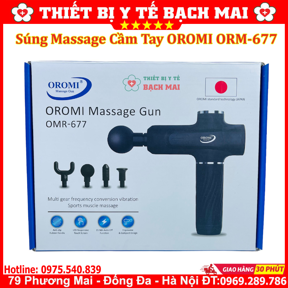 Súng Massage Cầm Tay OROMI OMR-677 - Máy Massage Gun Súng Massage Cầm Tay OROMI OMR-677 - Máy Massage Gun