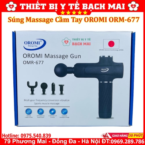 Súng Massage Cầm Tay OROMI OMR-677 - Máy Massage Gun Súng Massage Cầm Tay OROMI OMR-677 - Máy Massage Gun