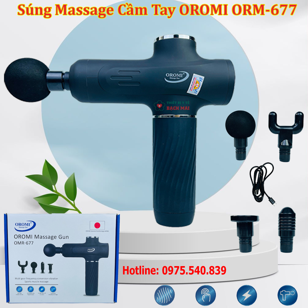 Súng Massage Cầm Tay OROMI OMR-677 - Máy Massage Gun Súng Massage Cầm Tay OROMI OMR-677 - Máy Massage Gun