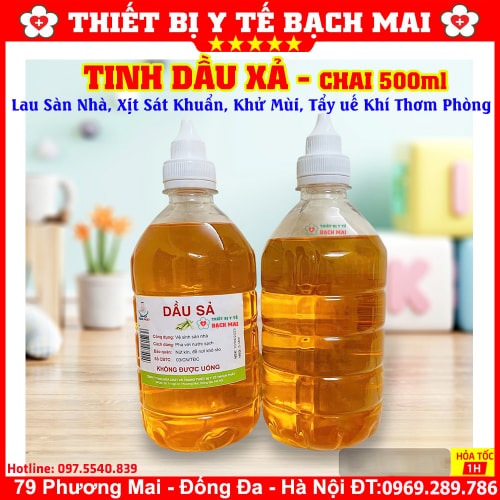 Tinh Dầu Sả Lau Sàn Nhà, Khử Mùi, Tẩy Uế Thơm Phòng Chai 500ml Tinh Dầu Sả Lau Sàn Nhà, Khử Mùi, Tẩy Uế Thơm Phòng Chai 500ml