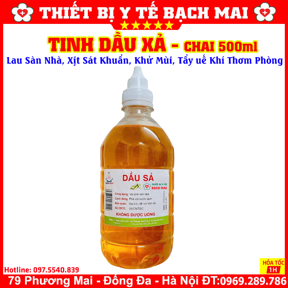 Tinh Dầu Sả Lau Sàn Nhà, Khử Mùi, Tẩy Uế Thơm Phòng Chai 500ml Tinh Dầu Sả Lau Sàn Nhà, Khử Mùi, Tẩy Uế Thơm Phòng Chai 500ml