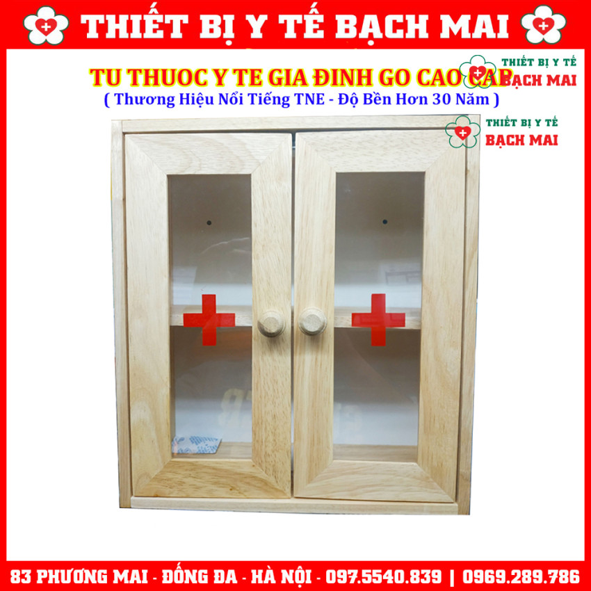Tủ Thuốc Y Tế Bằng Gồ TNE - Tủ Đựng Thuốc Gia Đình Gỗ Mica