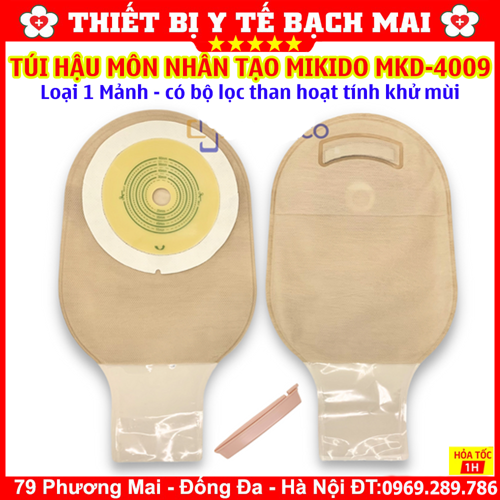 Túi Hậu Môn Nhân Tạo 1 Mảnh MiKiDo MKD-4009 Có Bộ Lọc Than Hoạt Tính Khử Mùi Kẹp Rời - Hộp 20 Túi Túi Hậu Môn Nhân Tạo 1 Mảnh MiKiDo MKD-4009 Có Bộ Lọc Than Hoạt Tính Khử Mùi Kẹp Rời - Hộp 20 Túi