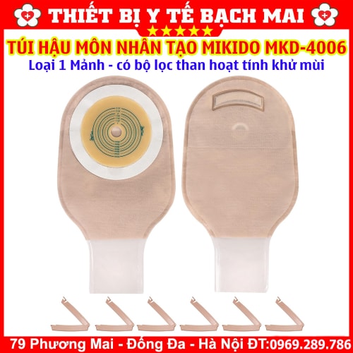 Túi Hậu Môn Nhân Tạo 1 Mảnh MiKiDo MKD-4006 Có Bộ Lọc Than Hoạt Tính Khử Mùi, Kẹp Rời - Hộp 20 Túi Túi Hậu Môn Nhân Tạo 1 Mảnh MiKiDo MKD-4006 Có Bộ Lọc Than Hoạt Tính Khử Mùi, Kẹp Rời - Hộp 20 Túi