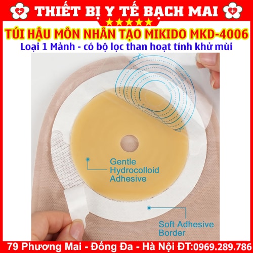 Túi Hậu Môn Nhân Tạo 1 Mảnh MiKiDo MKD-4006 Có Bộ Lọc Than Hoạt Tính Khử Mùi, Kẹp Rời - Hộp 20 Túi Túi Hậu Môn Nhân Tạo 1 Mảnh MiKiDo MKD-4006 Có Bộ Lọc Than Hoạt Tính Khử Mùi, Kẹp Rời - Hộp 20 Túi