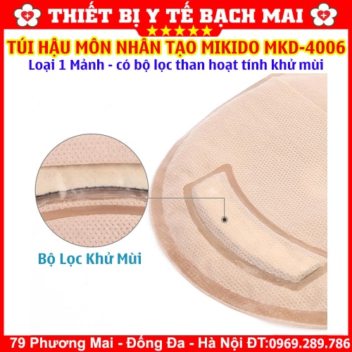 Túi Hậu Môn Nhân Tạo 1 Mảnh MiKiDo MKD-4006 Có Bộ Lọc Than Hoạt Tính Khử Mùi, Kẹp Rời - Hộp 20 Túi Túi Hậu Môn Nhân Tạo 1 Mảnh MiKiDo MKD-4006 Có Bộ Lọc Than Hoạt Tính Khử Mùi, Kẹp Rời - Hộp 20 Túi