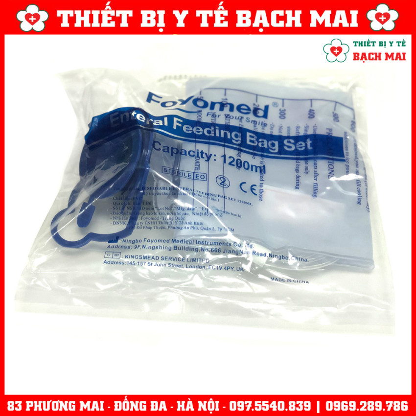 Túi Truyền Súc Ruột Thải Độc Đại Tràng Thanh Lọc Cơ Thể, Túi Cho Ăn Enema 1200ml