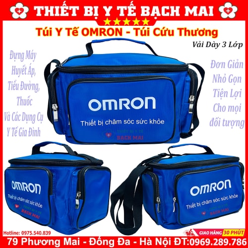 Túi Y Tế Omron - Túi Cứu Thương Đựng Dụng Cụ Y Tế Sơ Cứu, Thuốc