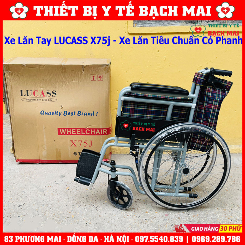 Xe Lăn LUCASS X75j Có Tay Phanh