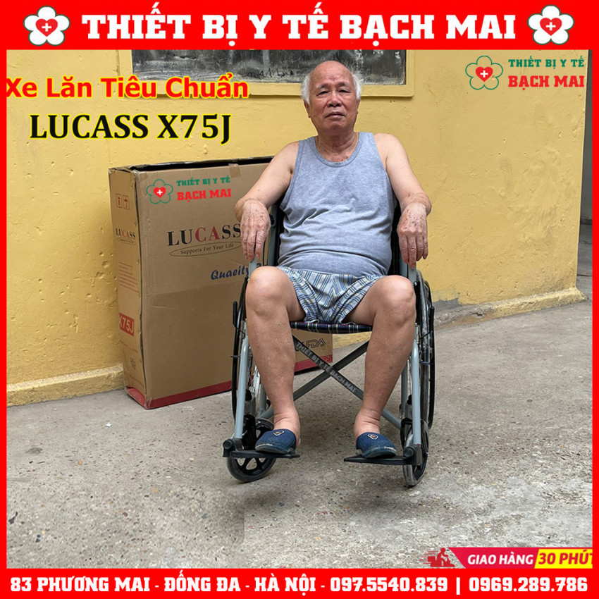 Xe Lăn LUCASS X75j Có Tay Phanh