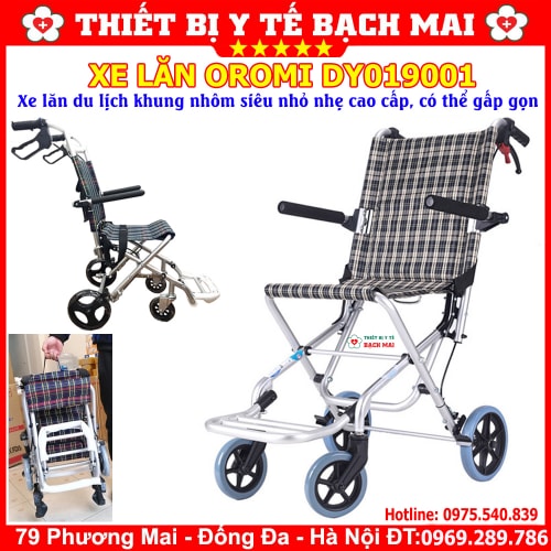 Xe Lăn OROMI DY019001 - Xe Lăn Du Lịch Gấp Gọn, Xách Tay, Khung Nhôm Siêu Nhẹ Xe Lăn OROMI DY019001 - Xe Lăn Du Lịch Gấp Gọn, Xách Tay, Khung Nhôm Siêu Nhẹ