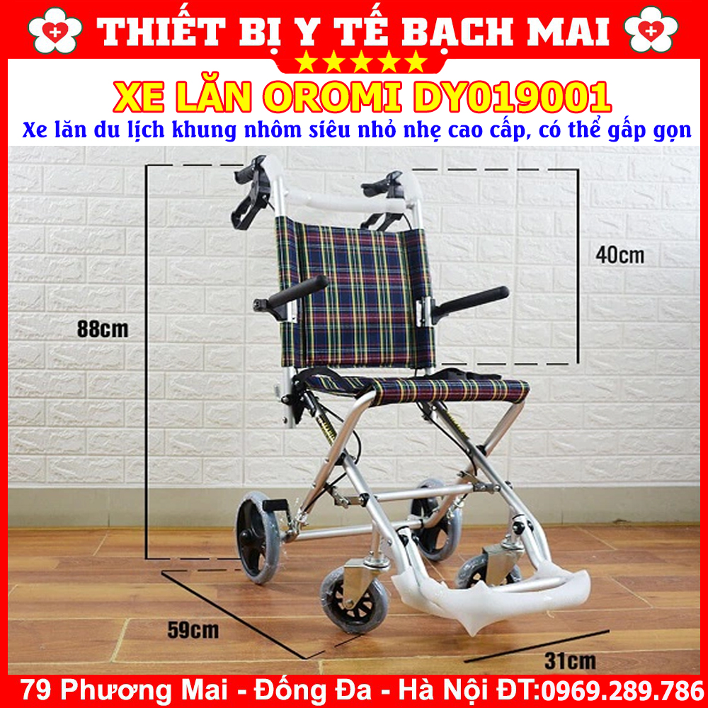 Xe Lăn OROMI DY019001 - Xe Lăn Du Lịch Gấp Gọn, Xách Tay, Khung Nhôm Siêu Nhẹ Xe Lăn OROMI DY019001 - Xe Lăn Du Lịch Gấp Gọn, Xách Tay, Khung Nhôm Siêu Nhẹ