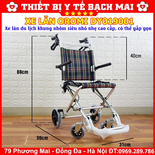Xe Lăn OROMI DY019001 - Xe Lăn Du Lịch Gấp Gọn, Xách Tay, Khung Nhôm Siêu Nhẹ Xe Lăn OROMI DY019001 - Xe Lăn Du Lịch Gấp Gọn, Xách Tay, Khung Nhôm Siêu Nhẹ