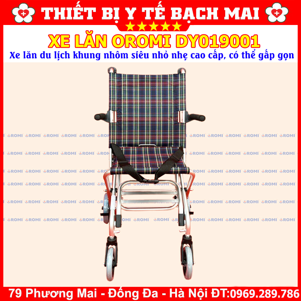 Xe Lăn OROMI DY019001 - Xe Lăn Du Lịch Gấp Gọn, Xách Tay, Khung Nhôm Siêu Nhẹ Xe Lăn OROMI DY019001 - Xe Lăn Du Lịch Gấp Gọn, Xách Tay, Khung Nhôm Siêu Nhẹ