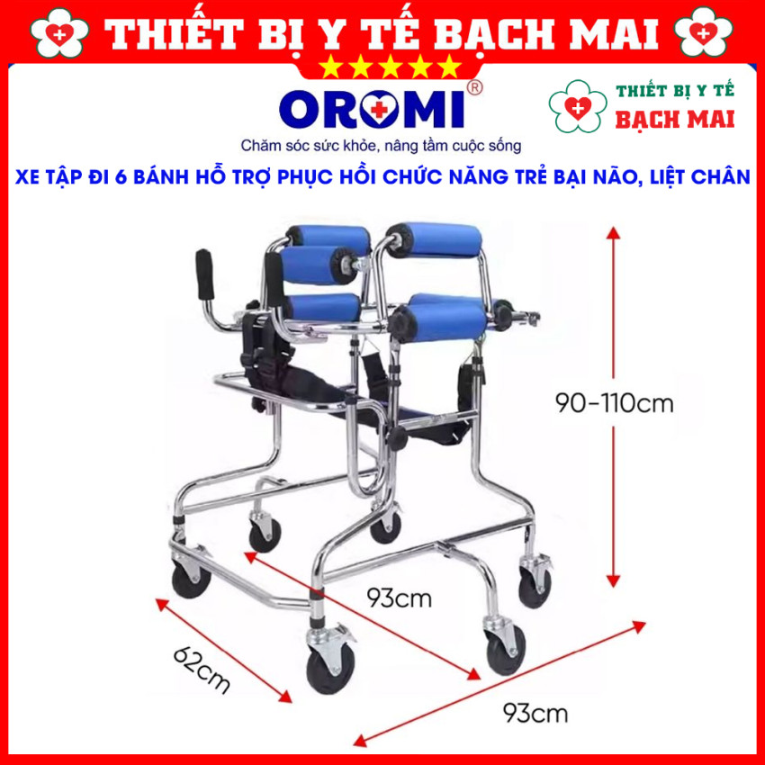 Xe Tập Đi 6 Bánh Cho Trẻ Bại Não, Liệt Chân – Khung Hỗ Trợ Tập Đi Phục Hồi Chức Năng Cho Trẻ Xe Tập Đi 6 Bánh Cho Trẻ Bại Não, Liệt Chân – Khung Hỗ Trợ Tập Đi Phục Hồi Chức Năng Cho Trẻ