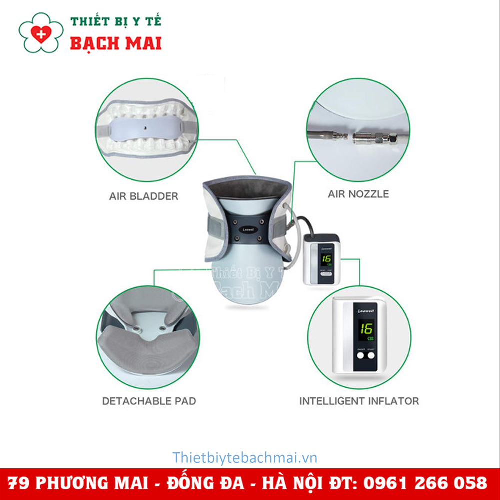 Đai Hơi Điều Trị Kéo Giãn Cột Sống Cổ Điện Tử Leawell Mới Nhất 2021 Đai Hơi Điều Trị Kéo Giãn Cột Sống Cổ Điện Tử Leawell Mới Nhất 2021